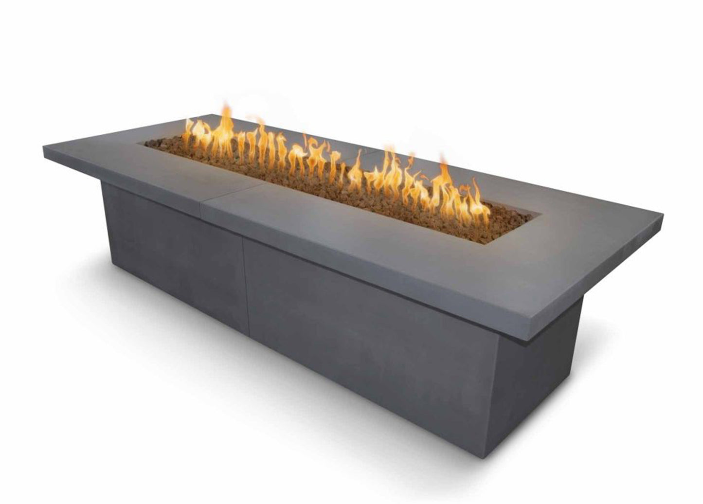 Newport Fire Table - 72" x 36", Match Lit, White Limestone (Liquid Propane)