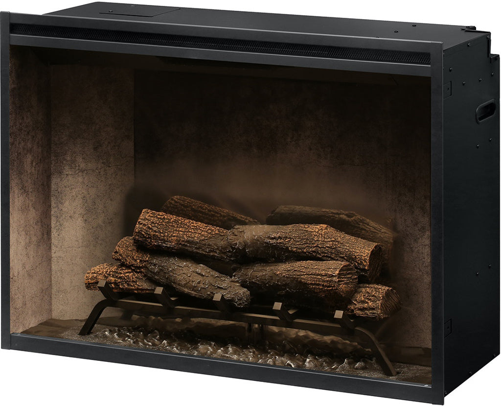 Dimplex Revillusion® 36 Built-In Traditional Firebox with Weathered Concrete Backer, Electric (RBF36WC)