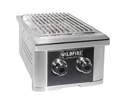 Wildfire 14" The Ranch Stainless Steel Double Side Burner, Liquid Propane (WF-DBLSBRN-RH-LP)