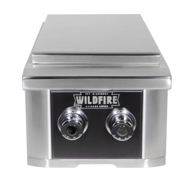 Wildfire 14" The Ranch Stainless Steel Double Side Burner, Liquid Propane (WF-DBLSBRN-RH-LP)