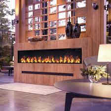 Dimplex 86" Opti-myst Linear Electric Fireplace w/Adj full color flame and Connect App control. (OLF86-AM)