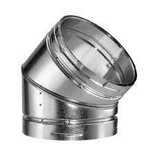 DuraVent 16" Inner Diameter - Type B Round Gas Vent Pipe - Double Wall - 45" Degree Elbow