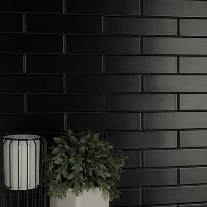 Liner - Black Porcelain Walls With Matte Black Ceiling And Floor Liner - Cottage Brick (Dvct40)