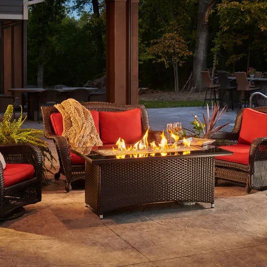 The Great Outdoor Great Room Balsam Montego Linear Fire Pit Table