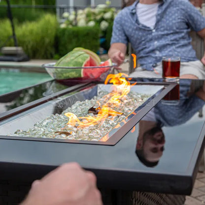 The Great Outdoor Great Room Balsam Montego Linear Fire Pit Table