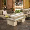 The Outdoor Great Room Brown Uptown Linear Fire Pit Table