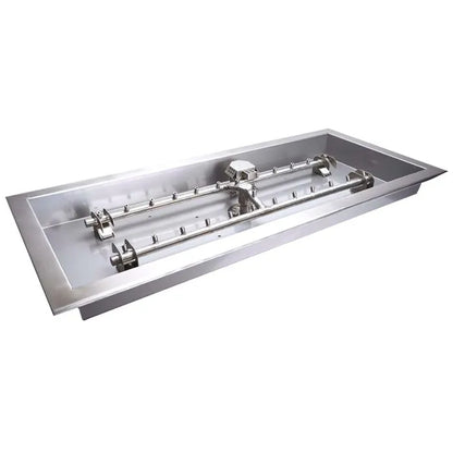 24 x 12 H Style Pan Burner, Stainless Steel