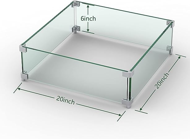 Glass Wind Guard - Fits Milano Fire Pit