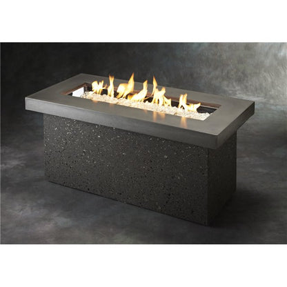 Outdoor Great Room 54" Grey Key Largo Linear Fire Table