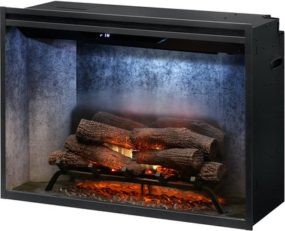 Dimplex Revillusion® 36 Built-In Traditional Firebox with Weathered Concrete Backer, Electric (RBF36WC)