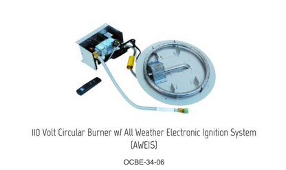 Circular Burner Kit with Plate. New All Weather Electronic Ignition System (AWEIS) developed to operate in harsh weather conditions. This is the most reliable ignition system in the industry with a maximum gas output of 70,000 BTU's per hour.