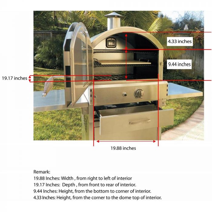 Summerset Free Standing Outdoor Pizza Oven, Propane (SS-OVFS-LP)