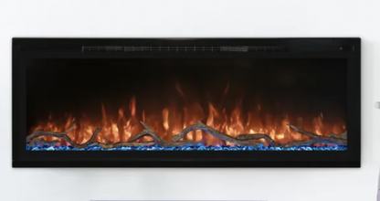 Modern Flames Spectrum Slimline 100" Wall-Mount or Built-In Linear Electric Fireplace (SPS-100B)