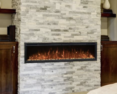 Modern Flames Spectrum Slimline 100" Wall-Mount or Built-In Linear Electric Fireplace (SPS-100B)